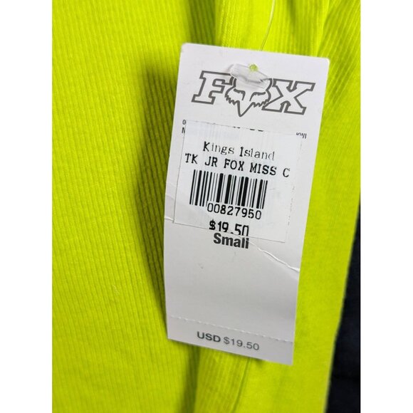 NWT NEW Y2K Fox Racing Tank Top Womens Size Small MX Moto Lime Green Stretch VTG - Picture 3 of 4
